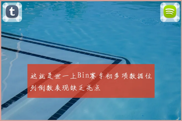 这就是世一上Bin赛季初多项数据位列倒数表现缺乏亮点